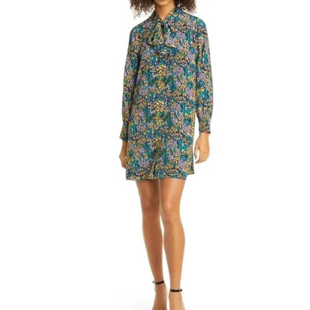 TANYA TAYLOR | Multicolor Cheetah Print Silk Dress